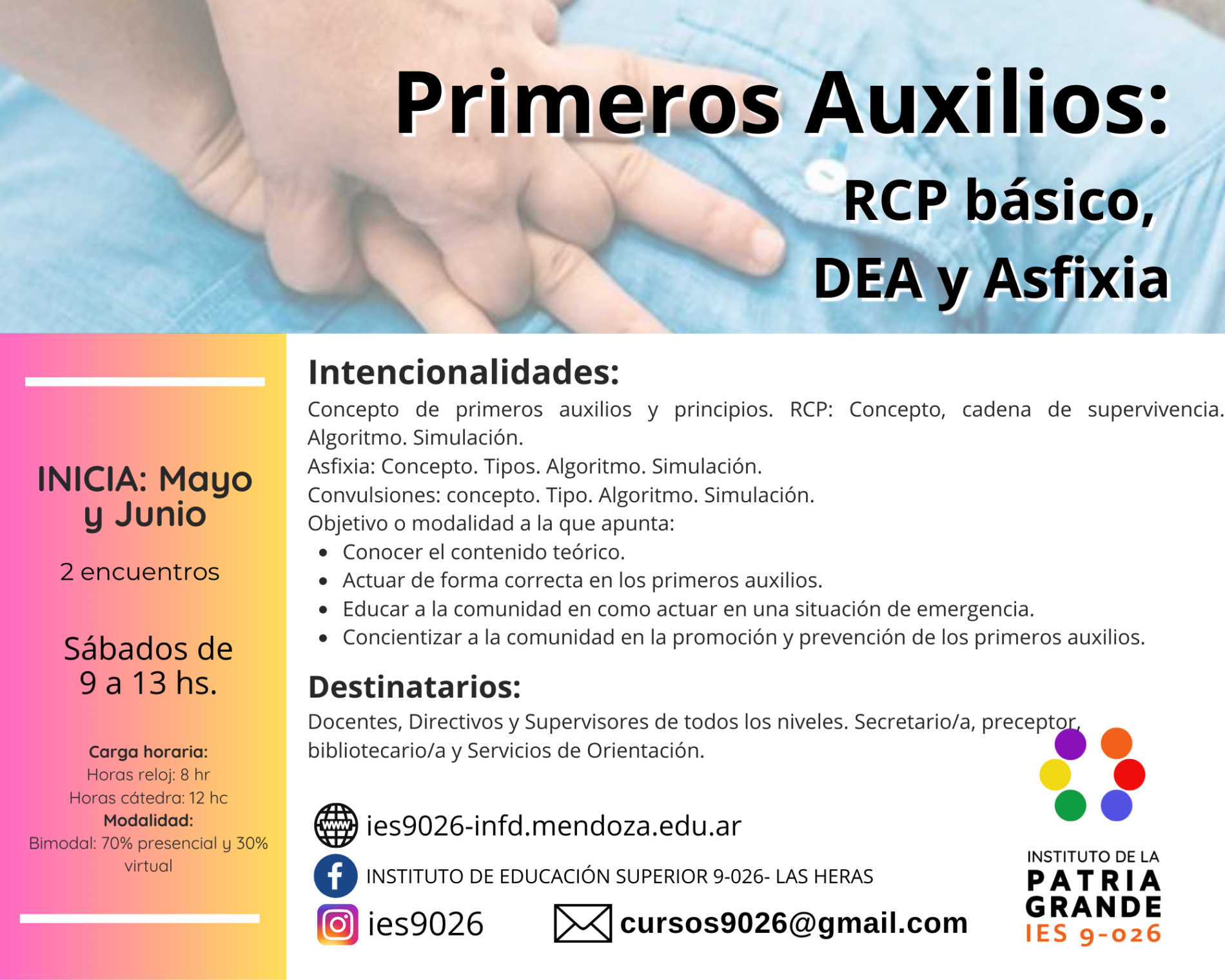 Primeros Auxilios: RCP Básico, DEA Y Asfixia – Instituto De Educación ...